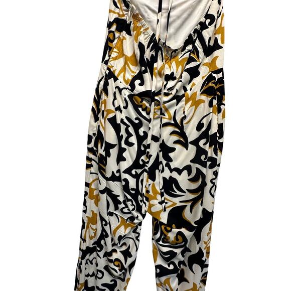 Sanctuary Women Tie Halter Maxi Romper Beige Black Gold 2 Boho‎ Festival Resort - Picture 6 of 9